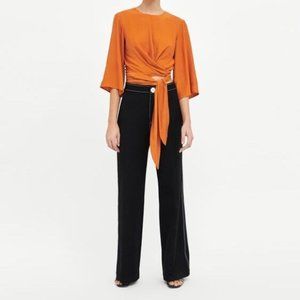 Zara Tie-Front Cropped Top